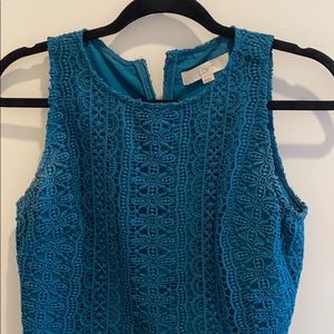 Ann Taylor loft green dress, lace